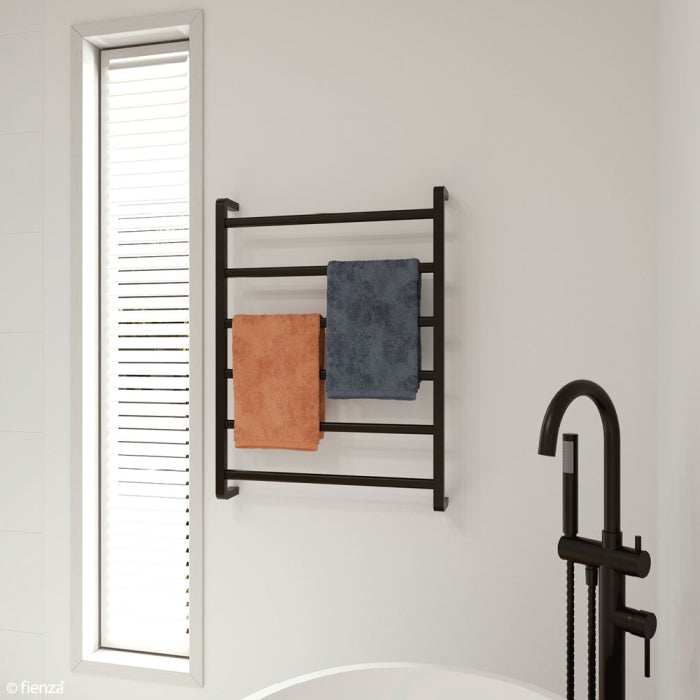 Fienza Tono Heated Towel Rail 600 x 800mm - Matte Black