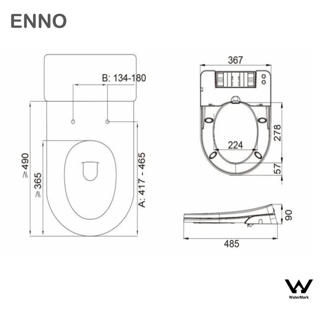Enno Eco Non Electric Bidet Toilet Seat