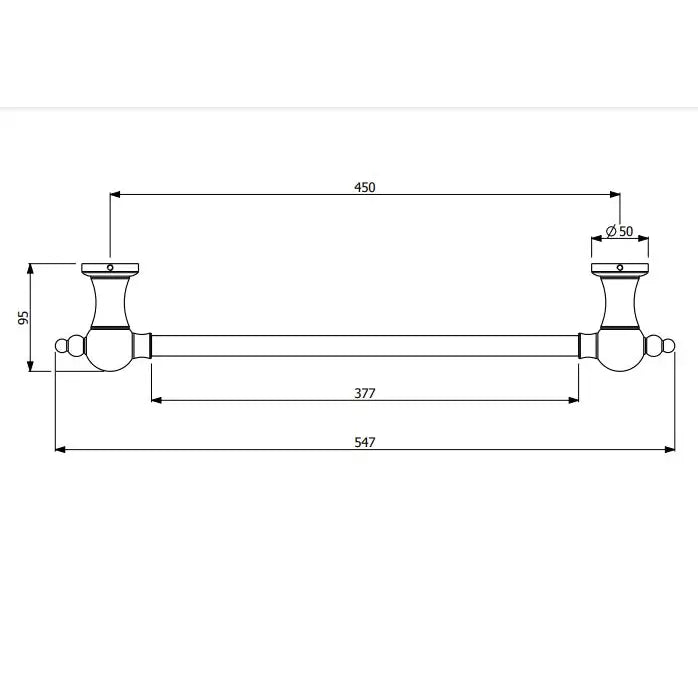 Armando Vicario Provincial 450mm Towel Rail