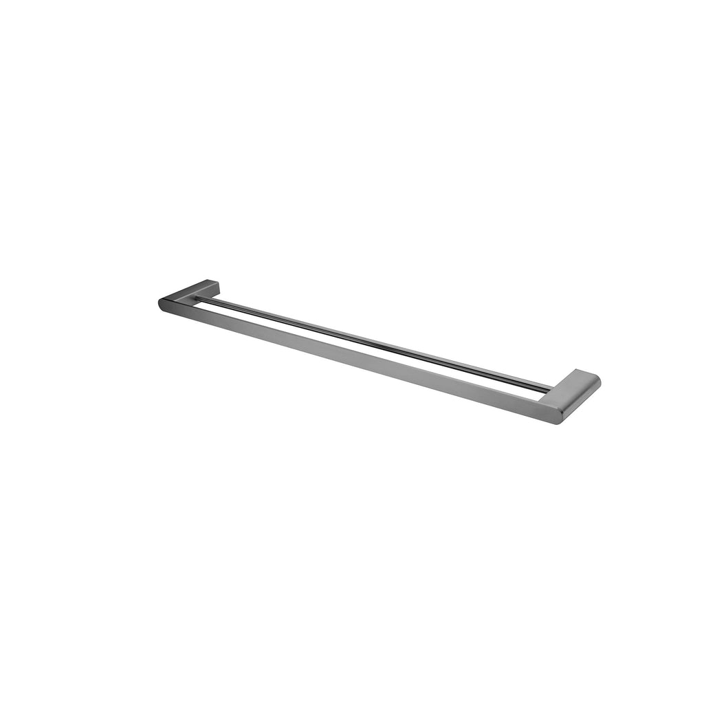 Nero Bianca Double Towel Rail - Gunmetal Grey