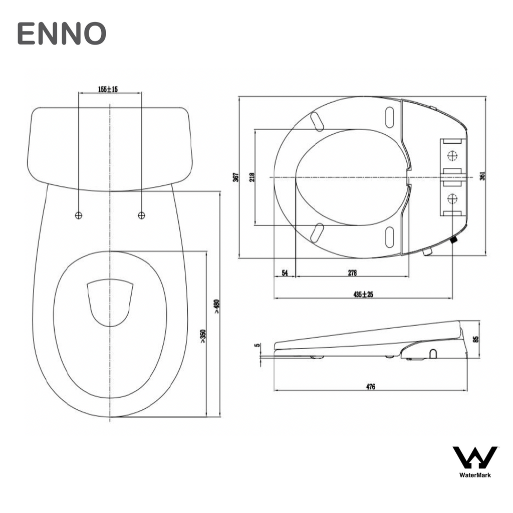 Enno Omni Non Electric Bidet Toilet Seat