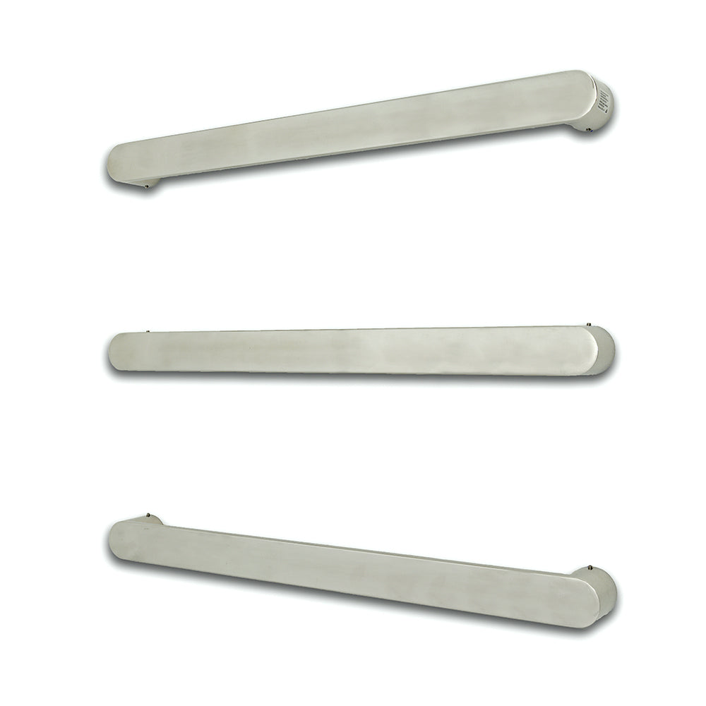 Radiant Heating Curved Single Bar 12V Heated Towel Rail Polished 650
