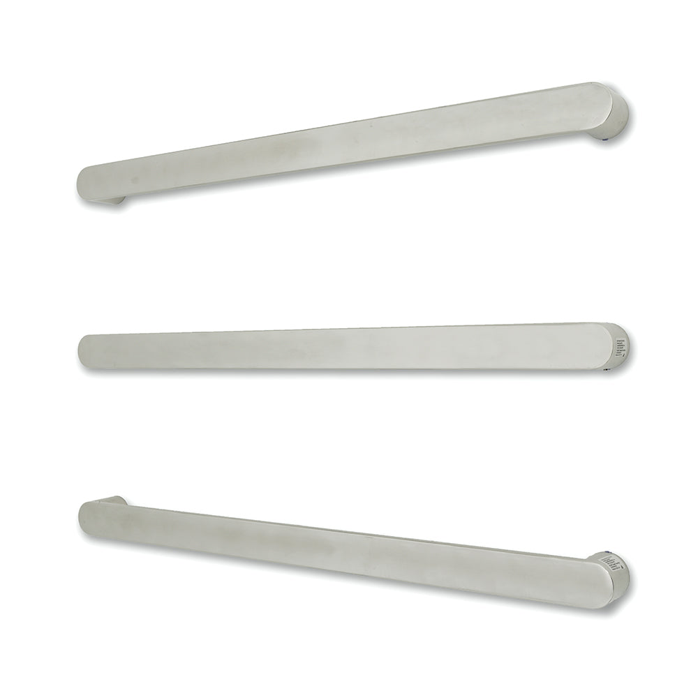 Radiant Heating Curved Single Bar 12V Heated Towel Rail Polished 800