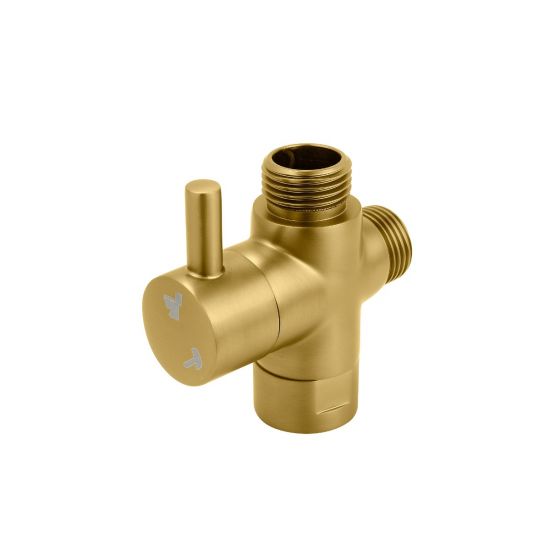 Toilet Bidet Spray Diverter only - Brushed Brass