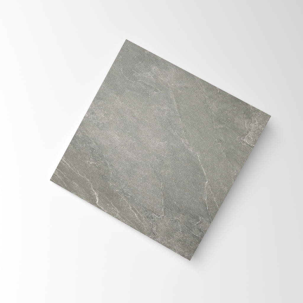 Ardesia Light Grey Felltec Stone Look Tile 600x600