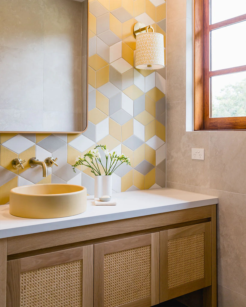 Nood Co Bowl Basin Wall Hung - Custard