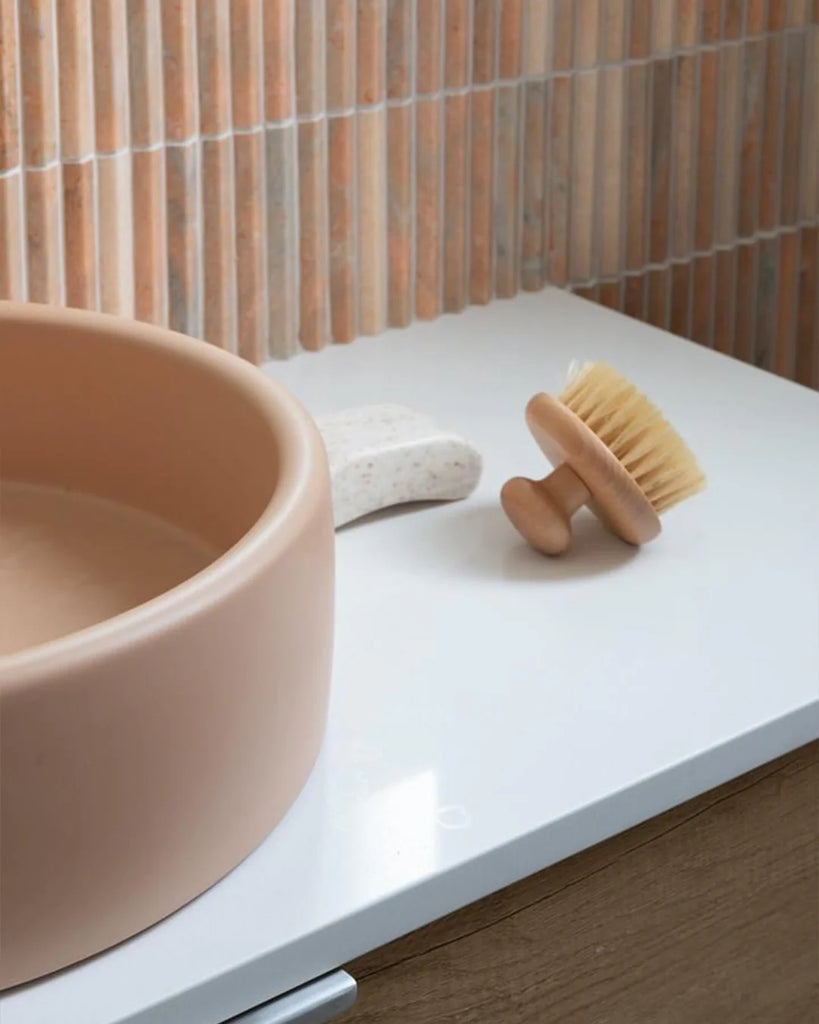 Nood Co Bowl Basin Wall Hung - Pastel Peach