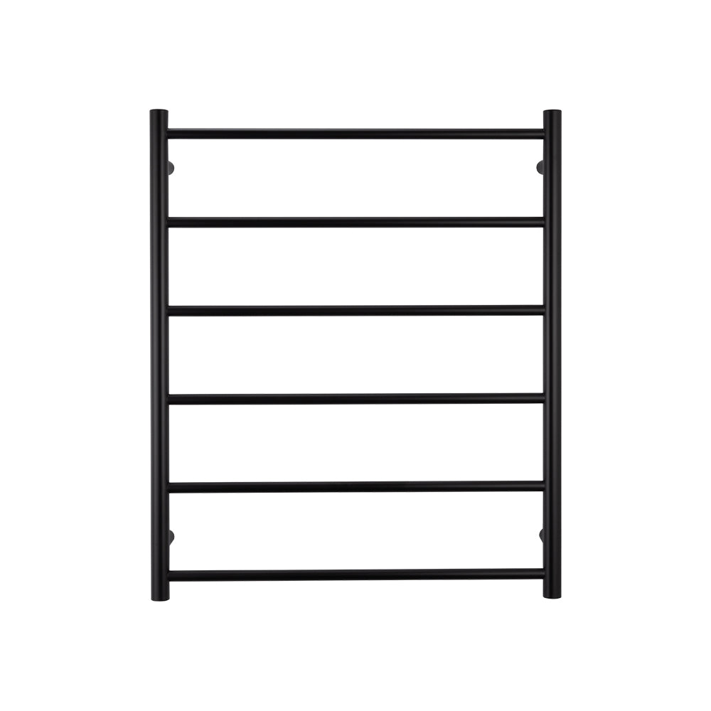 Radiant Heating Round Bars Non Heated Towel Rails Matte Black 700 x 830