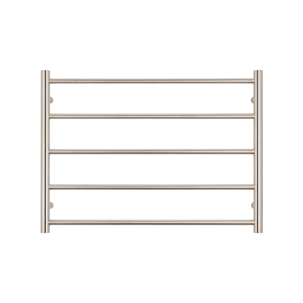 Radiant Heating Round Bars 240V Heated Towel Rails Brushed Nickel 750 x 550