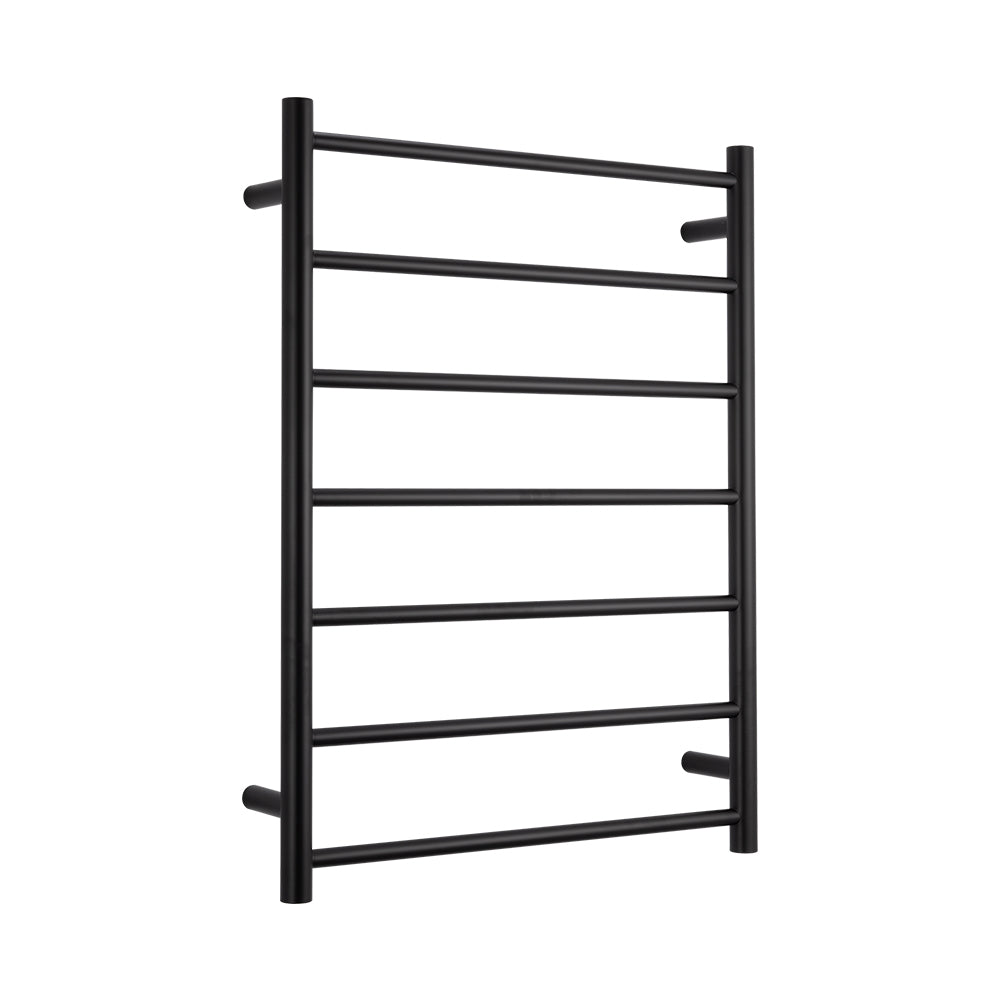 Radiant Heating Round Bars 240V Heated Towel Rails Matte Black 600 x 800