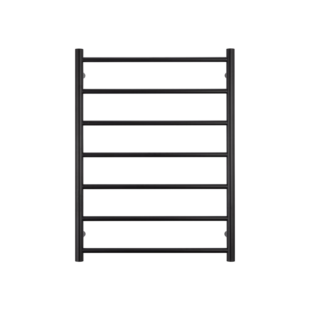 Radiant Heating Round Bars 240V Heated Towel Rails Matte Black 600 x 800