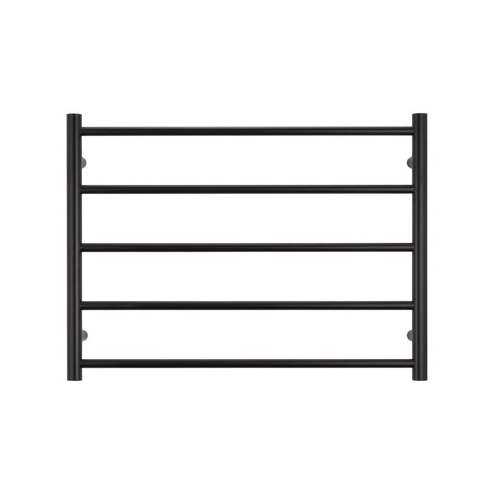 Radiant Heating Round Bars 240V Heated Towel Rails Matte Black 750 x 550