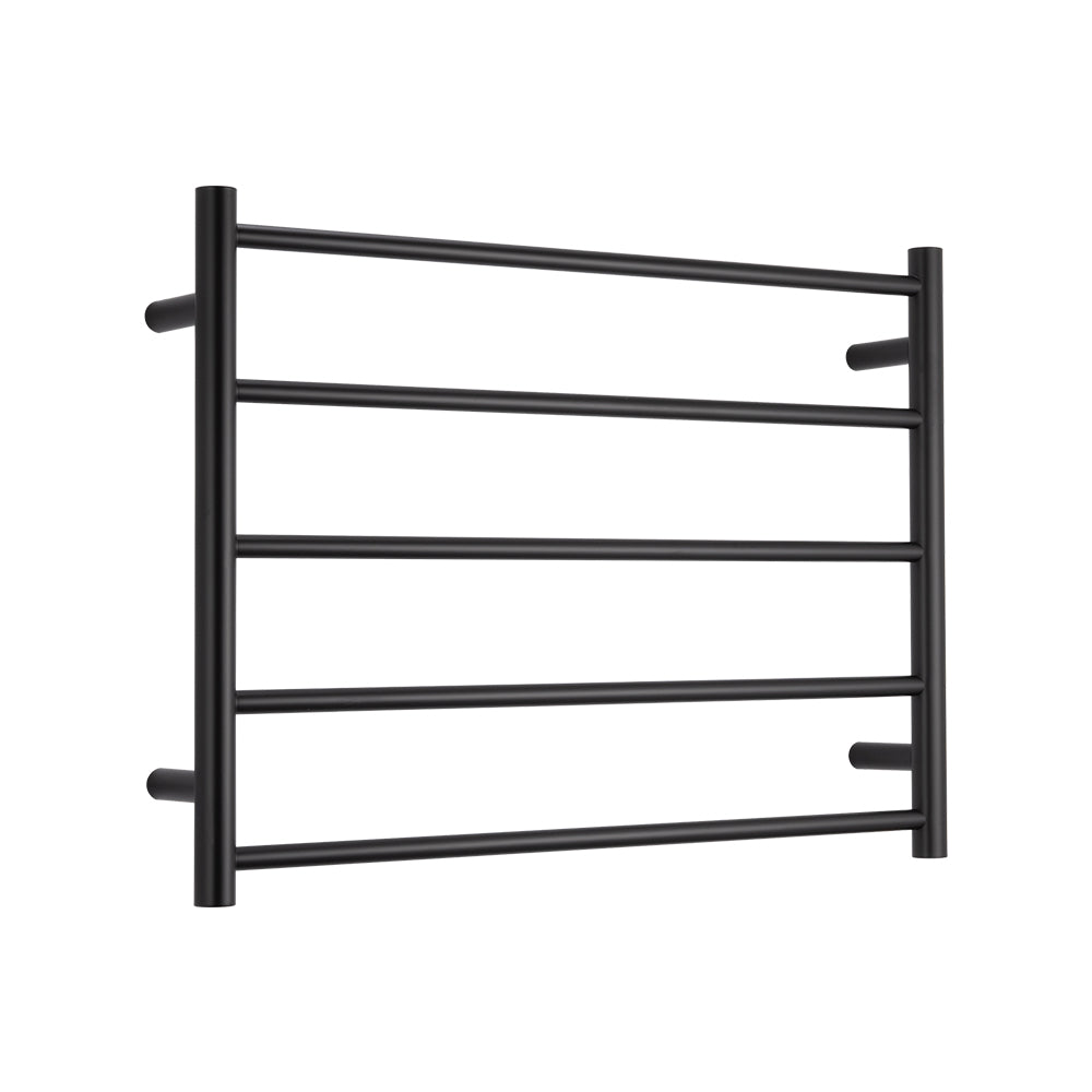 Radiant Heating Round Bars 240V Heated Towel Rails Matte Black 750 x 550