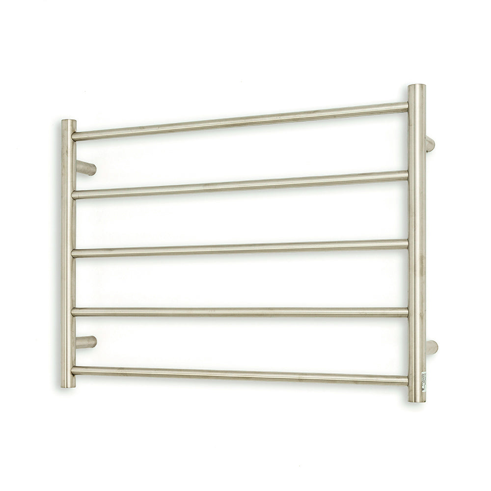 Radiant Heating Round Bars Non Heated Towel Rails Brushed Satin 750 x 550