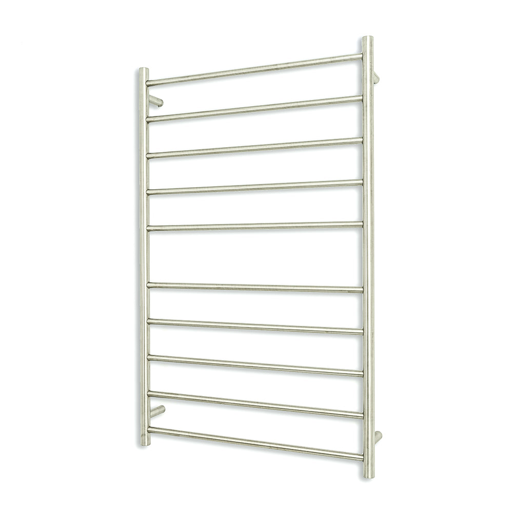 Radiant Heating Round Bars 240V Heated Towel Rails Brushed Satin 750 x 1200