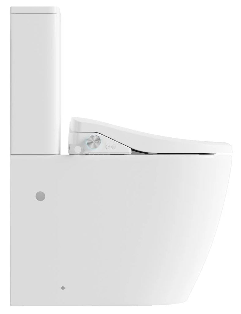 Lafeme Catania Standard Bidet Seat with Vega Rimless Toilet - Gloss White
