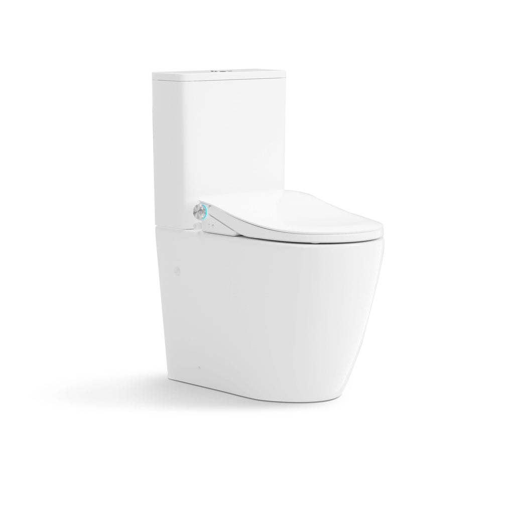 Lafeme Thea Luxury Bidet Seat with Vega Rimless Toilet - Gloss White