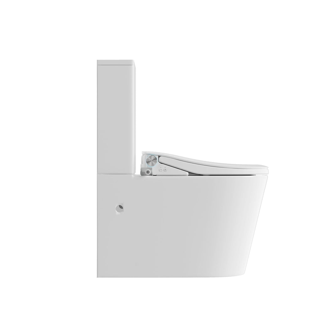 Lafeme Thea Standard Bidet Seat with Luna Smart Toilet - Gloss White