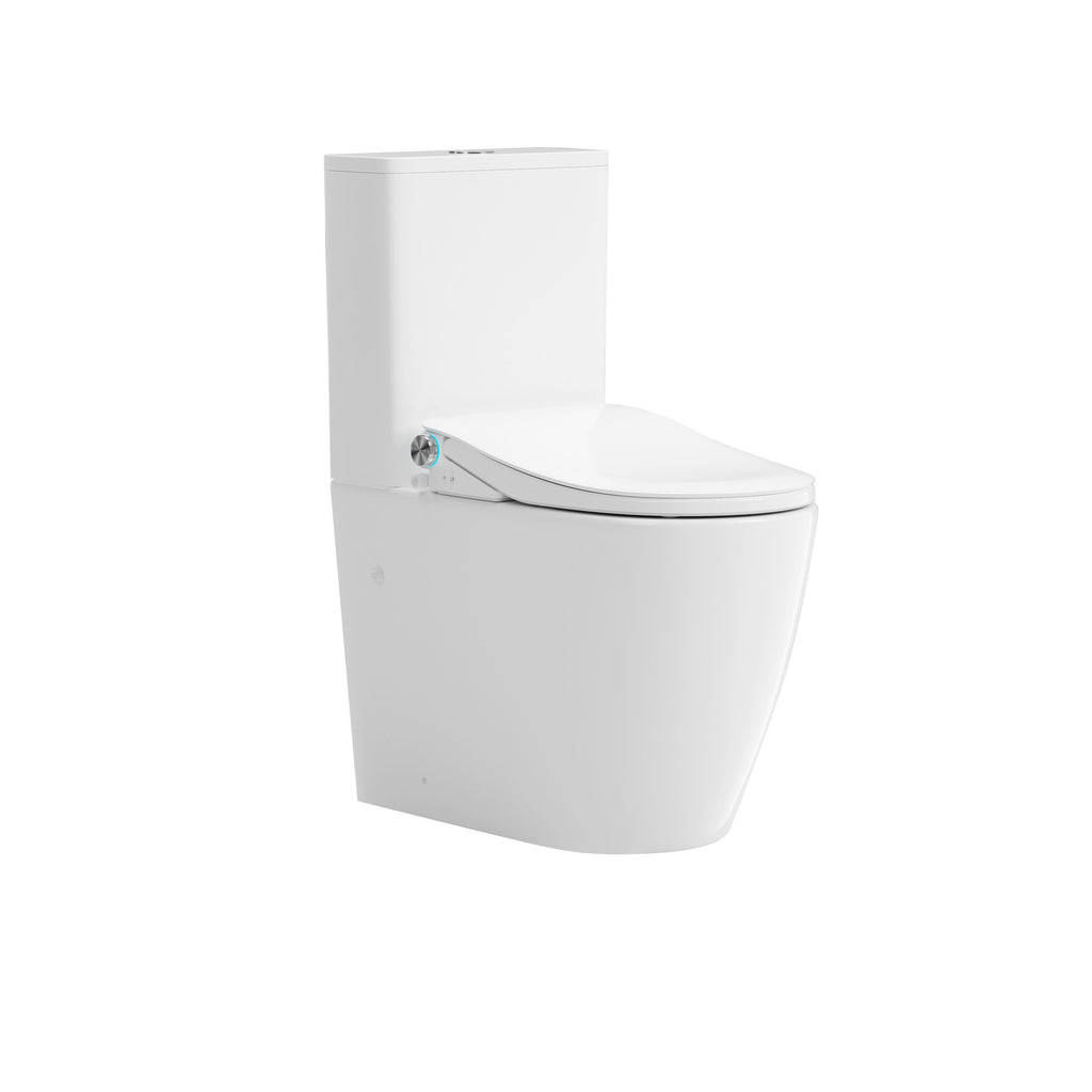 Lafeme Thea Standard Bidet Seat with Vega Rimless Smart Toilet - Gloss White