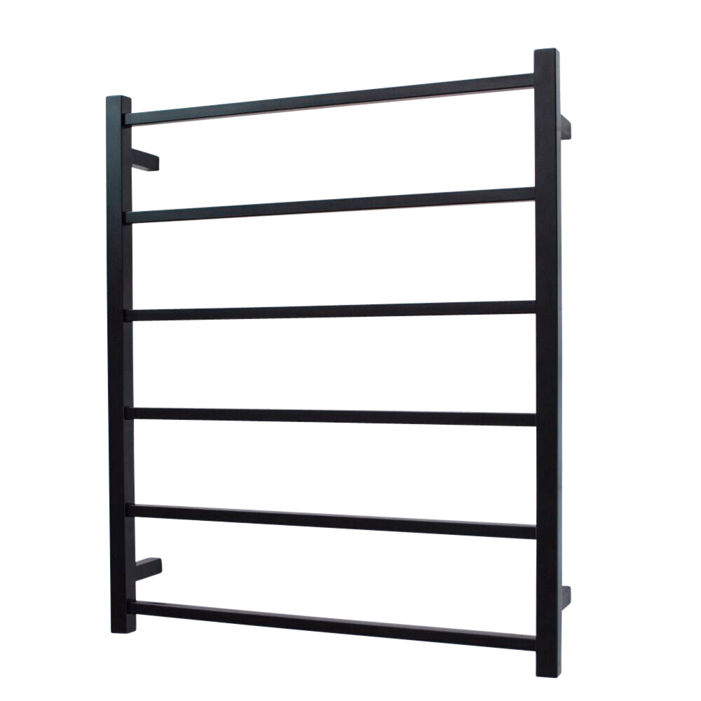 Radiant Heating Square Bars Non Heated Towel Rails Matte Black 700 x 830
