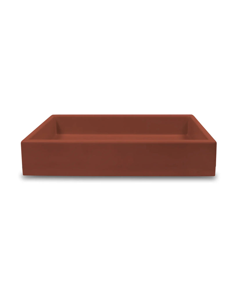 Nood Co Box Basin Wall Hung - Clay
