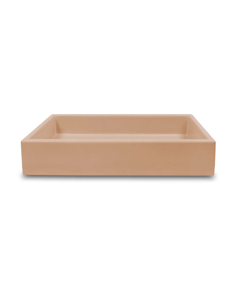 Nood Co Box Basin Wall Hung - Pastel Peach