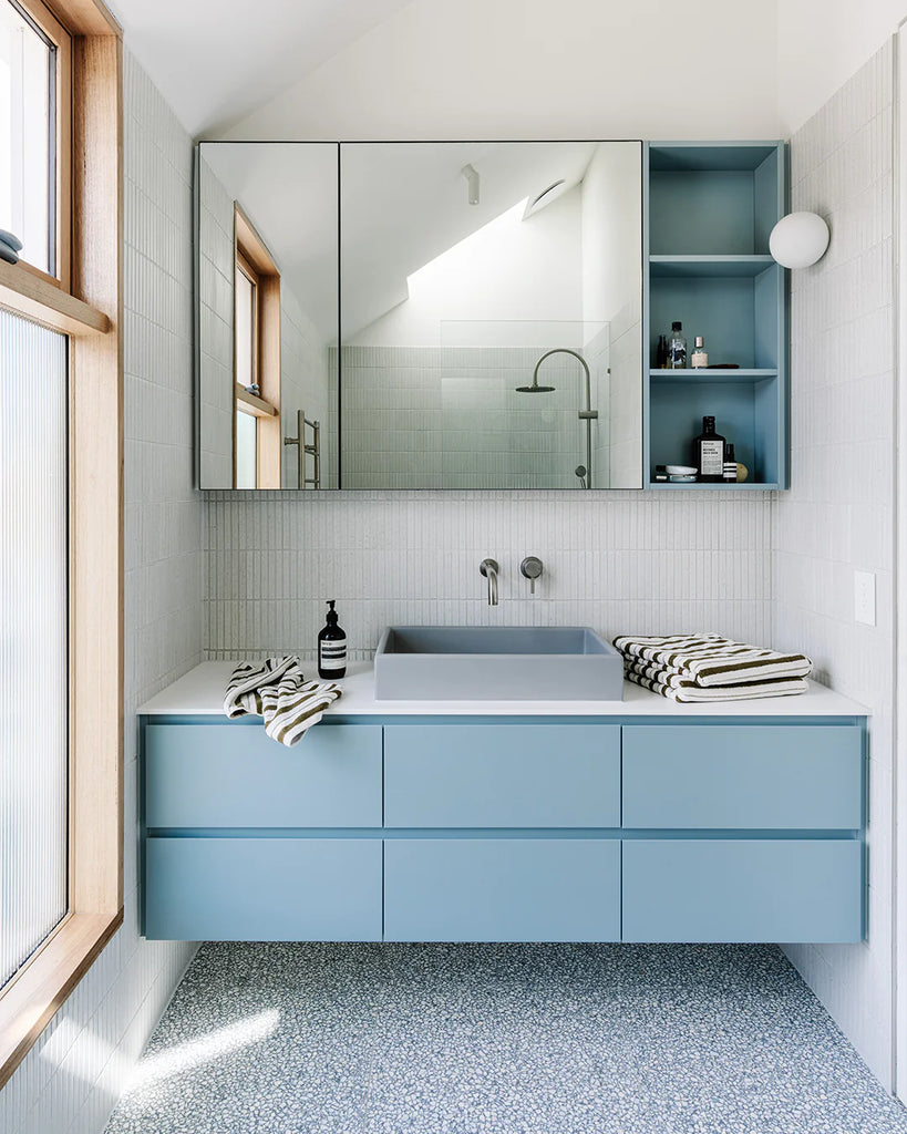 Nood Co Box Basin Wall Hung - Sky Grey