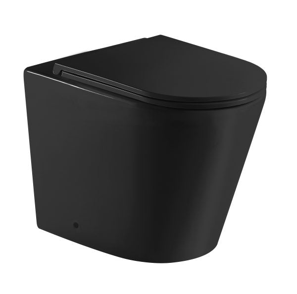 Berlino Wall Faced Toilet Pan Matte Black
