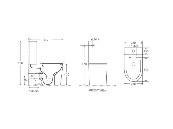 Berlino Back To Wall Toilet Suite Matte White