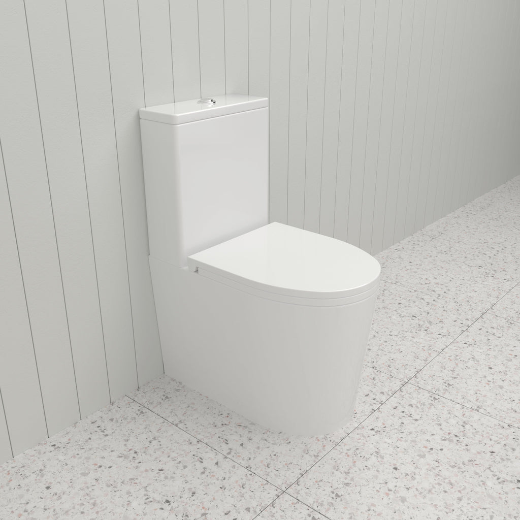 Barno Back To Wall Toilet Suite Gloss White