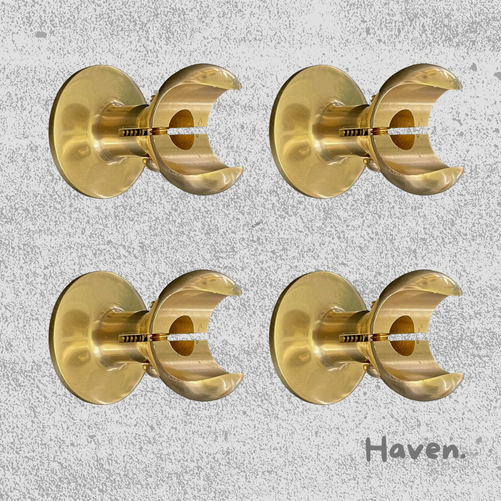 Haven Brass Pillar Clips for Outdoor Shower Copper Pipe
