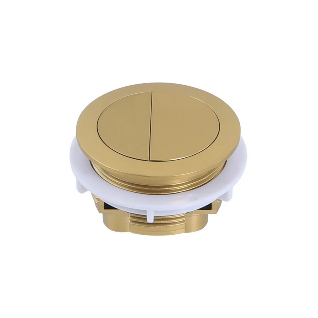 Round Toilet Flush Button Brushed Brass