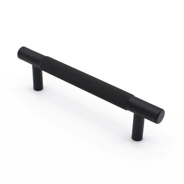 Manovella Matte Black Knurled Drawer Pull - Charmian
