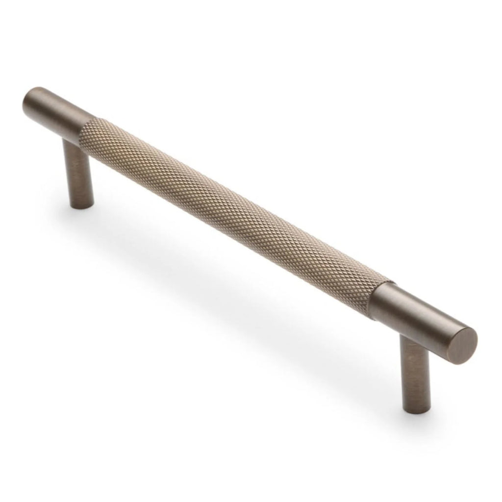 Manovella Knurled Drawer Pull - Charmian - Aged Brass