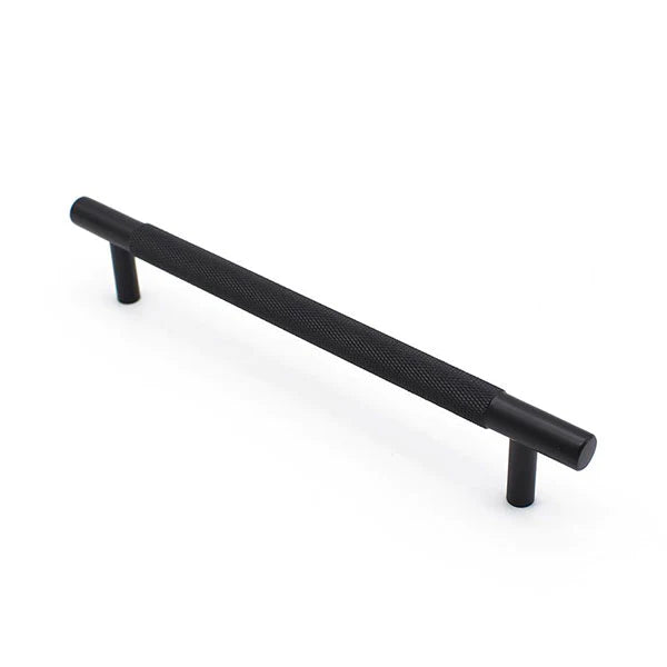 Manovella Matte Black Knurled Drawer Pull - Charmian