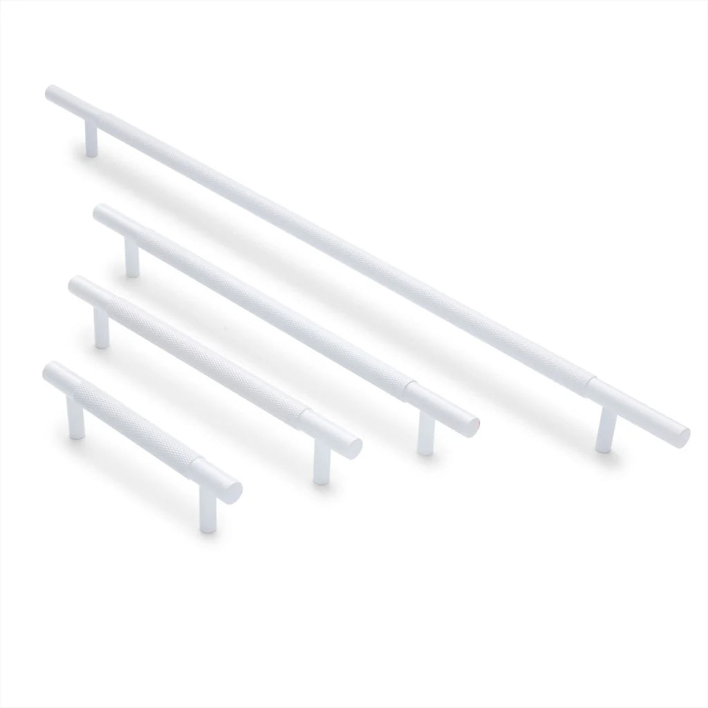 Manovella Knurled Drawer Pull - Charmian - White