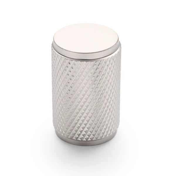 Manovella Knurled Cabinet Knob - Helena - Brushed Nickel