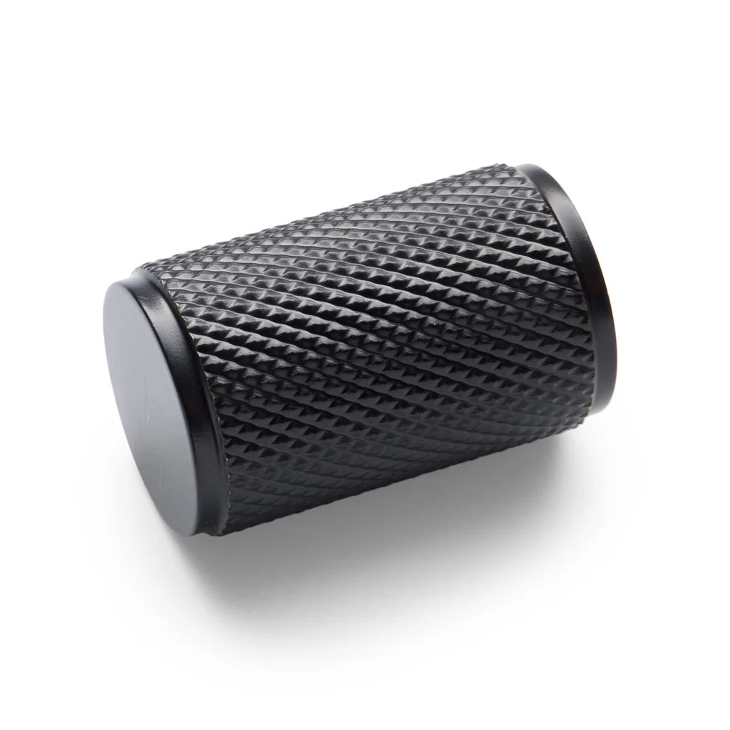 Manovella Knurled Cabinet Knob - Helena - Matte Black