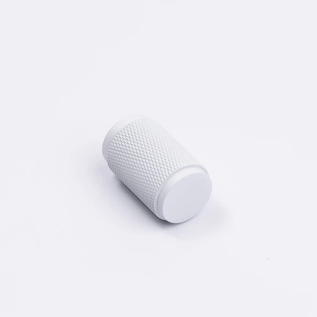 Manovella Knurled Cabinet Knob - Helena - White
