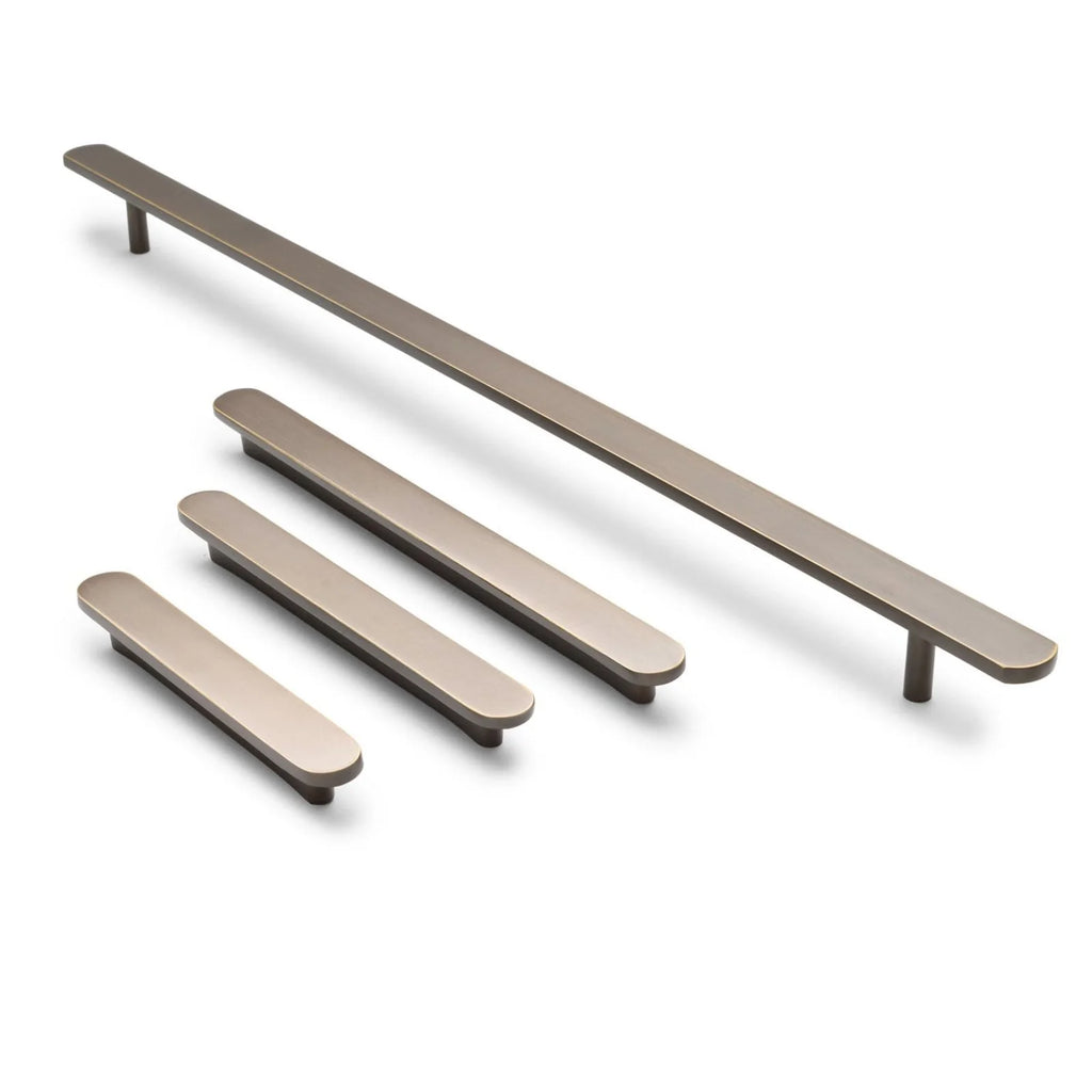 Manovella Oval Profile Cabinet Pull - Imogen - Aged Brass