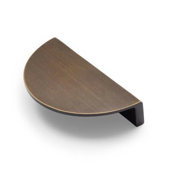Manovella Half Moon Cabinet Pull - Iris - Aged Brass