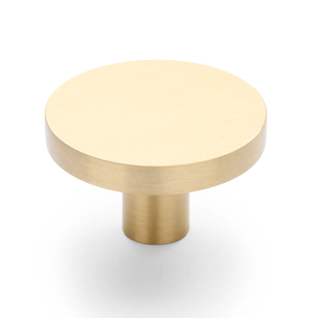 Manovella Round Profile Cabinet Knob - Olivia - Brushed Brass