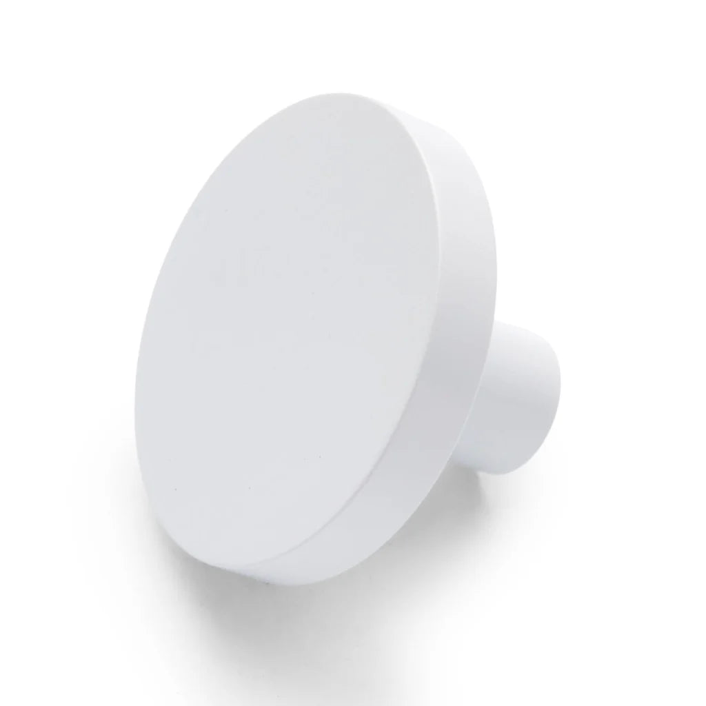 Manovella Round Profile Cabinet Knob - Olivia - White