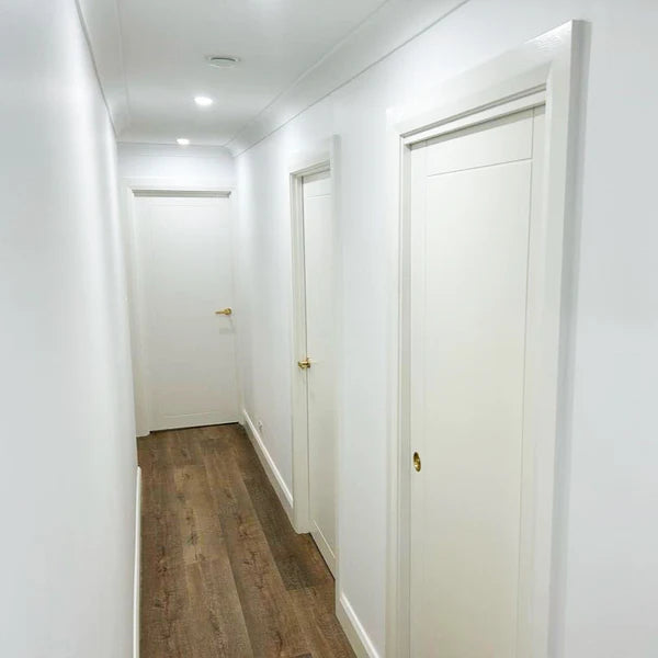 Manovella Round Sliding Cavity Privacy Lock - Satin Brass