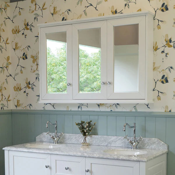 Turner Hastings Coventry 120 x 81 Mirror Shaving Cabinet - Satin White