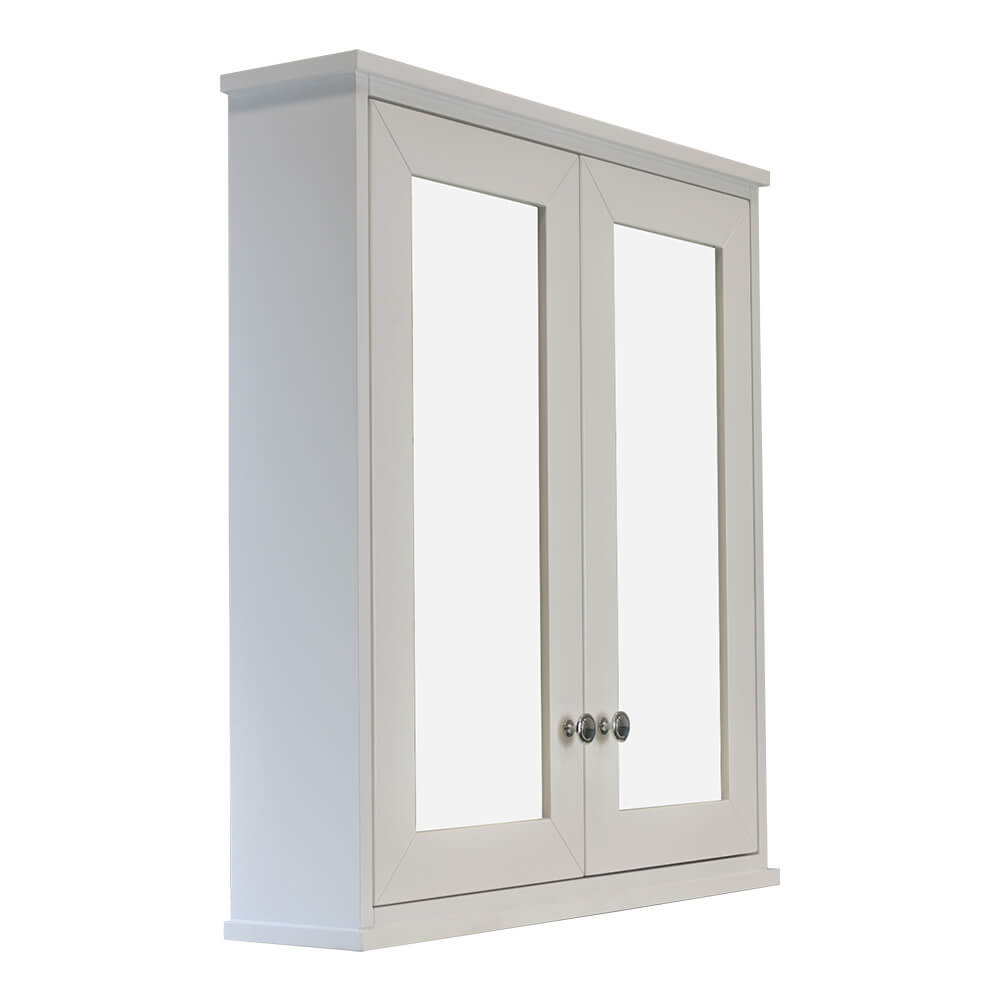 Turner Hastings Coventry 75 x 81 Mirror Shaving Cabinet - Satin White