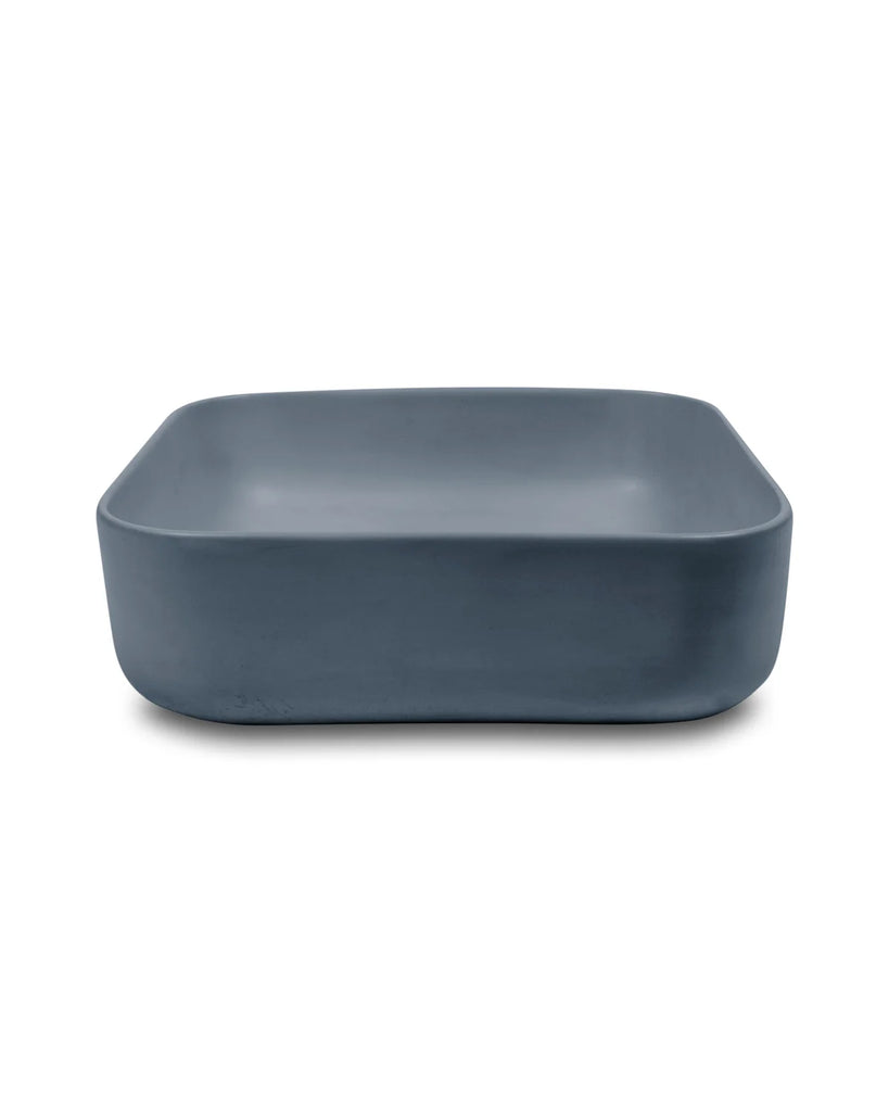 Nood Co Cube Basin Wall Hung - Copan Blue