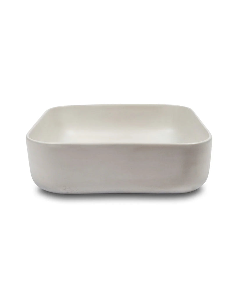 Nood Co Cube Basin Wall Hung - Ivory