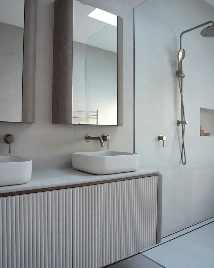 Nood Co Cube Basin Wall Hung - Ivory