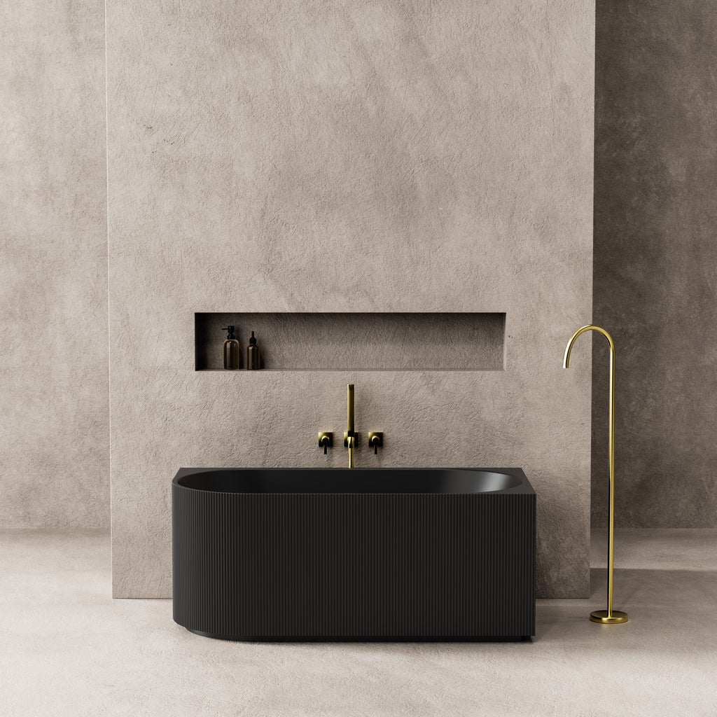 Capri Back to Wall Bathtub - Matte Black